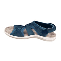 Heidi - Damen Sandalen mit Klettverschluss und Mesh-Einsätzen - Marineblau