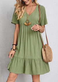 Bora | Figurschmeichelndes Sommerkleid - Grün