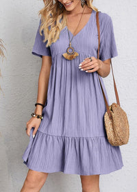 Bora | Figurschmeichelndes Sommerkleid - Lila