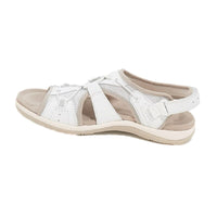 Heidi - Damen Sandalen mit Klettverschluss und Mesh-Einsätzen - Weiß
