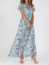 Vivica | Damen Glamouröses Figurschmeichelndes Kaschierendes Kleid – Glamour Kleid - Blue