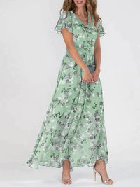 Vivica | Damen Glamouröses Figurschmeichelndes Kaschierendes Kleid – Glamour Kleid - Green (Almost sold out)