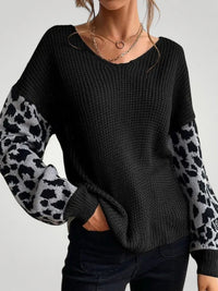 Mila | Vielseitiger Strickpullover Damen stylisch & cozy - Schwarz