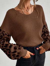 Mila | Vielseitiger Strickpullover Damen stylisch & cozy - Braun