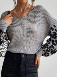 Mila | Vielseitiger Strickpullover Damen stylisch & cozy - Grau