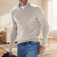 Herren V Ausschnitt Pullover Strickpullover Langarm Casual - Beige