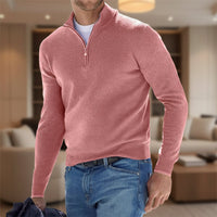 Herren V Ausschnitt Pullover Strickpullover Langarm Casual - Rosa
