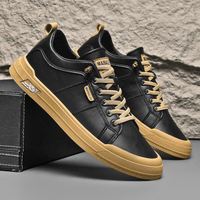 Jonas | Elegante Leder-Sneaker für Herren von Waltherhaus - Schwarz