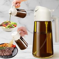 Öl Sprühflasche Glas Spray Flasche Küche Kochen - Weißbraun
