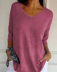 Wiebke | Lockere Strickbluse - Rosa