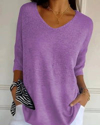 Wiebke | Lockere Strickbluse - Lila