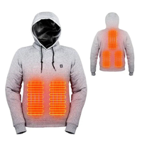 Wilhelm | Herren Thermo Kapuzenpullover Warm - Grau