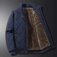 Herren Langarm-Winterjacke mit Taschen - Marineblau