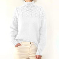 Elva | Gemütlicher Damen-Rollkragenpullover - Weiß