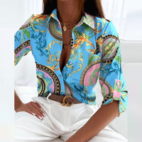 Elle | Schicke Bluse mit Kragen - Hellblau