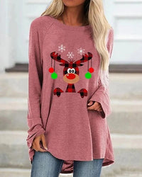 Damen Festlicher Langer Pullover Bequem Strick - Rot
