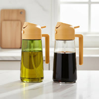 Öl Sprühflasche Glas Spray Flasche Küche Kochen - 2 Stück Gelb