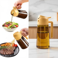 Öl Sprühflasche Glas Spray Flasche Küche Kochen - Gelbbraun